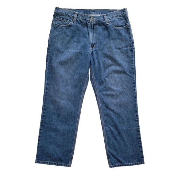 Carhartt Men's Relaxed Fit Blue Denim Jeans 38x30 - Picture 1 of 6
